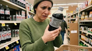 Aspartam: Šokující pravda o rizicích a 7 bezpečných alternativ pro site:foodiecx.com 14 Žena čtoucí etiketu s umělými sladidly na dietní limonádě v supermarketu